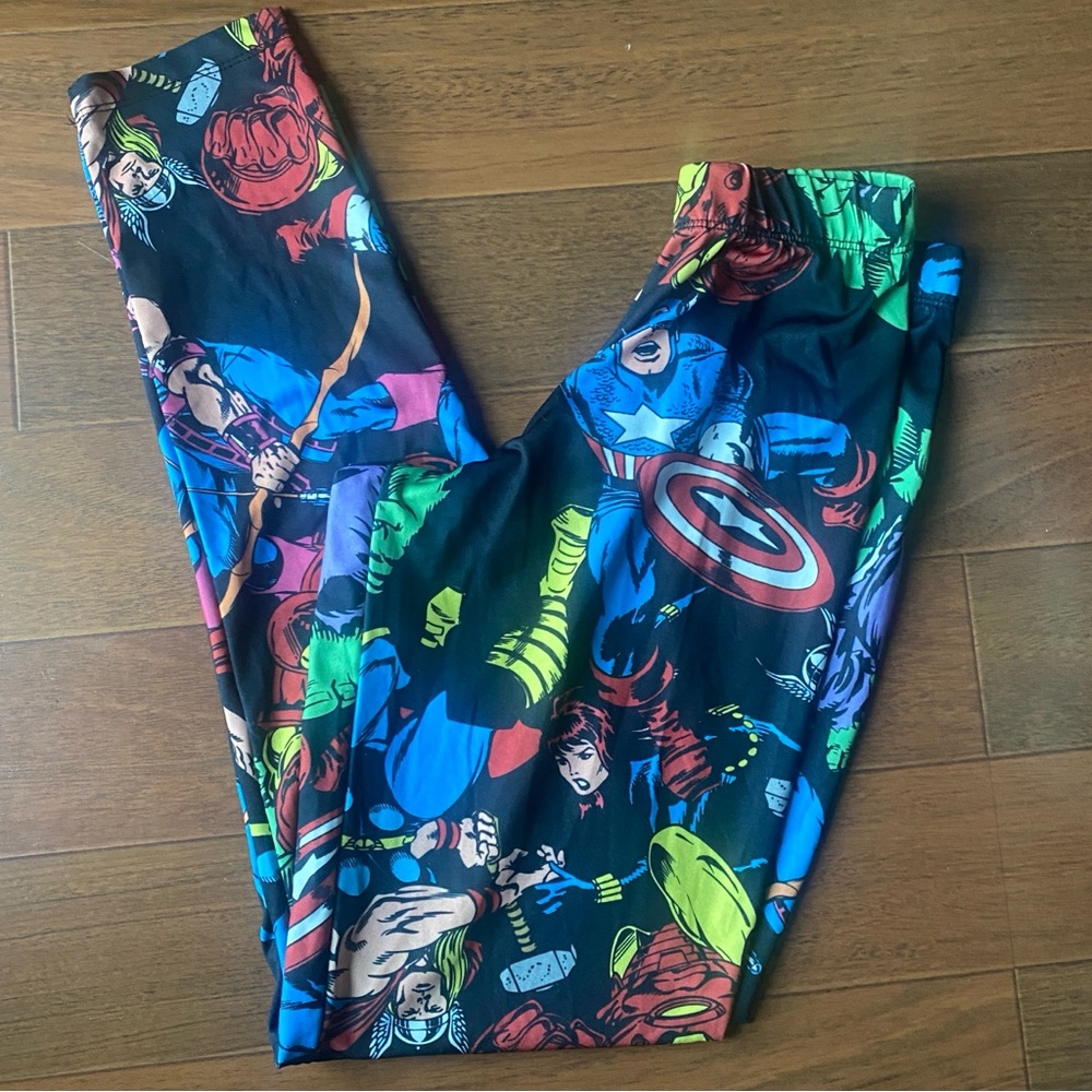 Mighty Fine Marvel Comics Leggings Avengers Iron Man The Hulk, Captain America